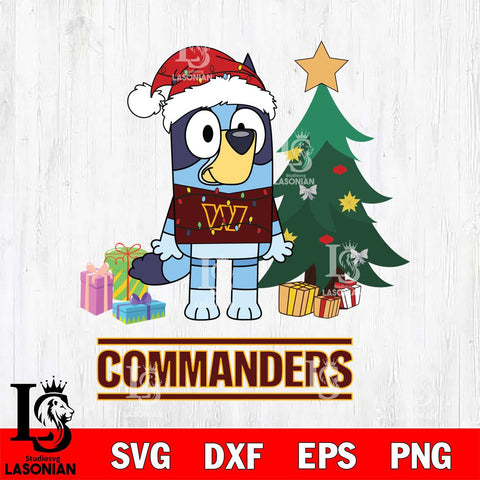 Washington Football Team Christmas Bluey Tree Sport Svg Eps Dxf Png File,Cut Svg Files, Digital File, Sublimation