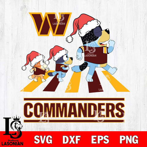 Washington Football Team Christmas Family Bluey Walking Svg Eps Dxf Png File,Cut Svg Files, Digital File, Sublimation