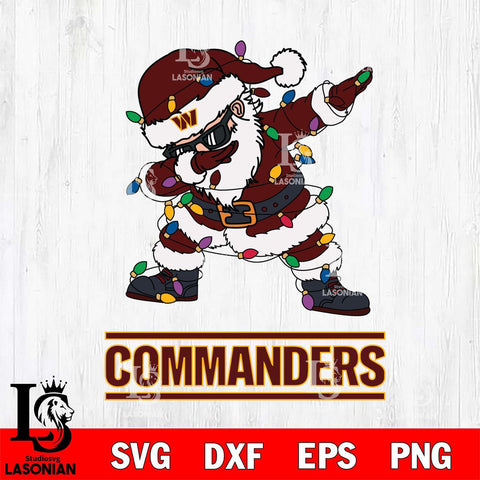 Washington Football Team Dabbing Santa Claus Ugly Christmas Svg Eps Dxf Png File,NFL Svg Files,Digital Download,Sublimation,Instant Download