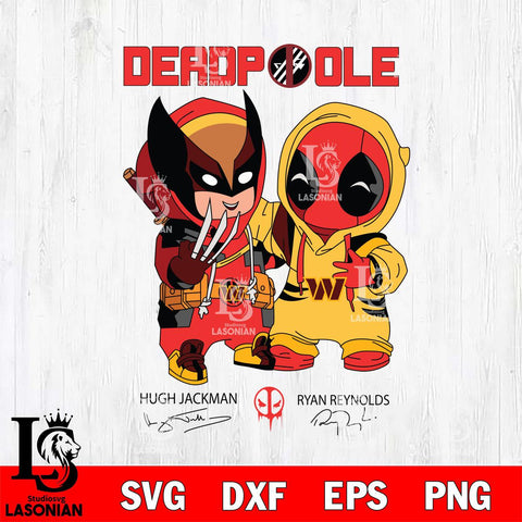 Washington Football Team Deadpool Wolverine Sport Svg Eps Dxf Png File, Digital Download, Instant Download