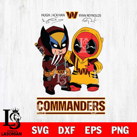 Washington Football Team Deadpool X Wolverine Funny Svg Eps Dxf Png File, Digital Download, Instant Download