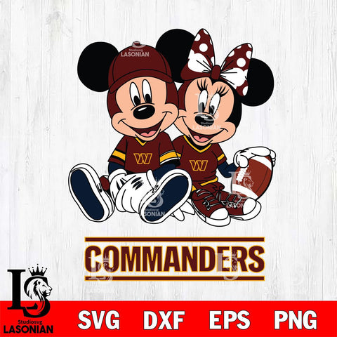 Washington Football Team Disney Mickey And Minnie Football Svg Eps Dxf Png File, NFL svg , Digital Download , Instant Download, Cricut File