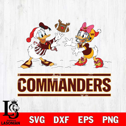 Washington Football Team Donald Duck & Daisy Duck Football Cricut,Christmas SVG DXF EPS PNG FILE, Digital Download,Instant Download, Silhouette