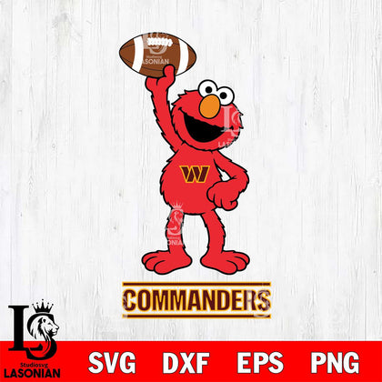 Washington Football Team Elmo Sport Cut SVG cut file football design