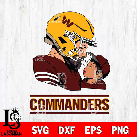 Washington Football Team Father And Child Rugby SVG DXF EPS PNG FILE,NFL SVG, Father day Digital Download,Instant Download, Silhouette
