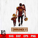 Washington Football Team Father And Son Football SVG DXF EPS PNG FILE,NFL SVG, Father day Digital Download,Instant Download, Silhouette