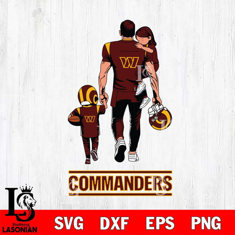 Washington Football Team Father And Son Football SVG DXF EPS PNG FILE,NFL SVG, Father day Digital Download,Instant Download, Silhouette