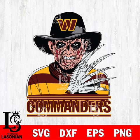 Washington Football Team Freddy Krueger Horror Halloween Svg Eps Dxf Png File, Digital Download, Instant Download