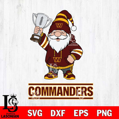 Washington Football Team Gnome Champion File Cut, NFL SVG, Digital Download , CHRISTMAS Criucut , Silhouette
