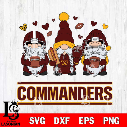 Washington Football Team Gnome Rugby File Cut, NFL SVG, Digital Download , CHRISTMAS Criucut , Silhouette