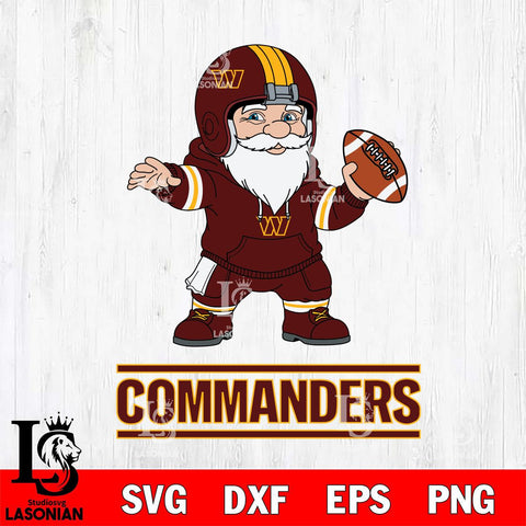 Washington Football Team Gnome football player File Cut, NFL SVG, Digital Download , CHRISTMAS Criucut , Silhouette