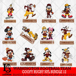 Washington Football Team Goofy Rugby NFL Bundle 12 SVG DXF EPS PNG FILE,NFL bundle svg ,Football Digital Download,Instant Download, Silhouette