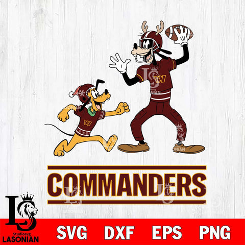 Washington Football Team Goofy & Pluto Football Cricut,Christmas SVG DXF EPS PNG FILE, Digital Download,Instant Download, Silhouette