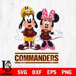 Washington Football Team Goofy and Minnie mouse Football SVG DXF EPS PNG FILE,NFL Cricut ,Football Digital Download,Instant Download, Silhouette