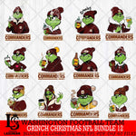 Washington Football Team Grinch Christmas NFL Bundle 12 Svg Eps Dxf Png File,Cricut svg files, Digital Download, Instant Download