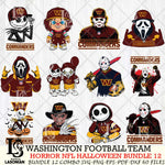 Washington Football Team Halloween Bundle 12 SVG Svg Eps Dxf Png File, Bundle NFL svg, Digital Download, Instant Download