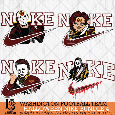 Washington Football Team Halloween NFL Bundle 4 Svg Eps Dxf Png File, Digital Download, Instant Download