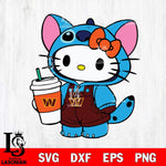 Washington Football Team Hello Kitty Stitch Football Svg Eps Dxf Png File, NFL svg, Digital Download, Instant Download