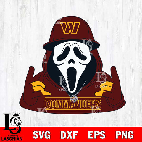 Washington Football Team Horror Character Ghostface Sport Svg Eps Dxf Png File, Digital Download, Instant Download