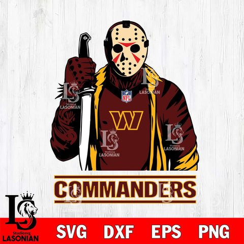 Washington Football Team Jason Voorhees Horror 3 Svg Eps Dxf Png File, NFL svg, Digital Download, Instant Download
