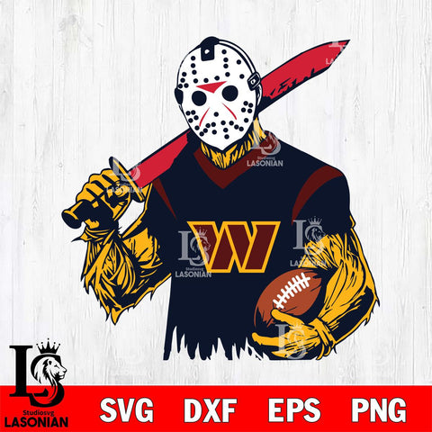 Washington Football Team Jason Voorhees Horror Halloween 2 Svg Eps Dxf Png File, Digital Download, Instant Download