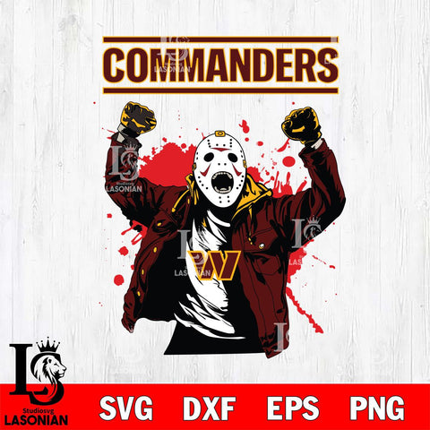 Washington Football Team Jason Voorhees Horror Halloween 3 Svg Eps Dxf Png File, Digital Download, Instant Download