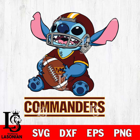 Washington Football Team Lilo and stitch Football SVG DXF EPS PNG FILE, Stitch File Cut,NFL Digital Download,Instant Download, Silhouette