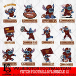 Washington Football Team Lilo and stitch Football NFL Bundle 12 SVG DXF EPS PNG FILE, NFL File Cut, Digital Download,Instant Download, Silhouette, Cricut