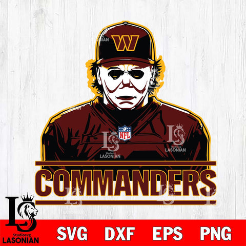 Washington Football Team Michael Myers Horror Halloween Svg Eps Dxf Png File, Digital Download, Instant Download