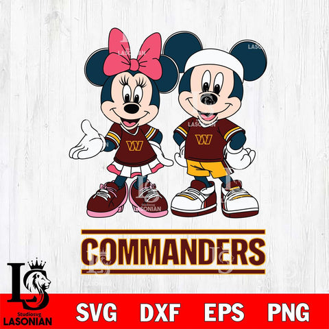 Washington Football Team Mickey And Minnie Football Svg Eps Dxf Png File, NFL svg , Digital Download , Instant Download, Cricut File
