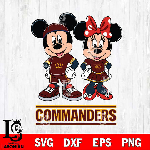 Washington Football Team Mickey And Minnie Rugby Svg Eps Dxf Png File, NFL svg , Digital Download , Instant Download, Cricut File