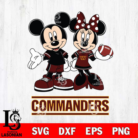 Washington Football Team Mickey Minnie Football Svg Eps Dxf Png File, NFL svg , Digital Download , Instant Download, Cricut File