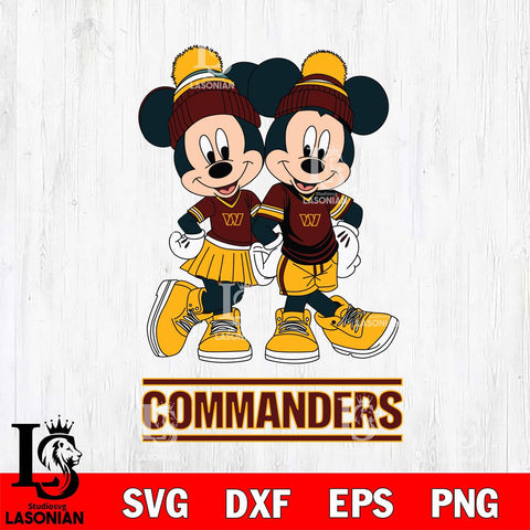 Washington Football Team Mickey Minnie Valentine Football Svg Eps Dxf Png File, NFL svg , Digital Download , Instant Download, Cricut File