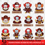 Washington Football Team Pennywise Horror NFL Bundle 12 SVG Eps Dxf Png File, NFL svg, Digital Download, Instant Download