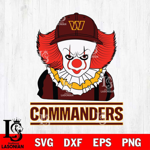 Washington Football Team Pennywise Horror Sport 10 Svg Eps Dxf Png File, NFL svg, Digital Download, Instant Download