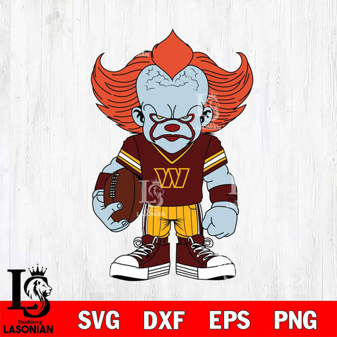 Washington Football Team Pennywise Horror Sport 11 Svg Eps Dxf Png File, NFL svg, Digital Download, Instant Download