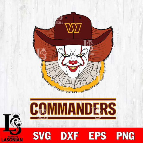 Washington Football Team Pennywise Horror Sport 12 Svg Eps Dxf Png File, NFL svg, Digital Download, Instant Download