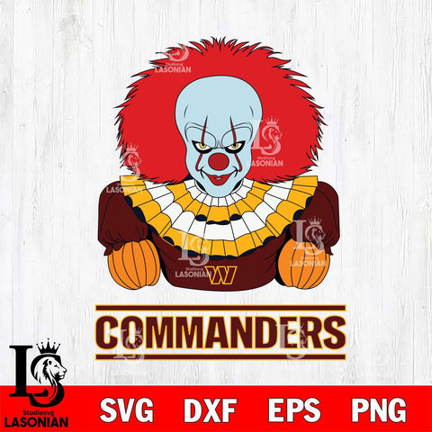 Washington Football Team Pennywise Horror Sport 3 Svg Eps Dxf Png File, NFL svg, Digital Download, Instant Download
