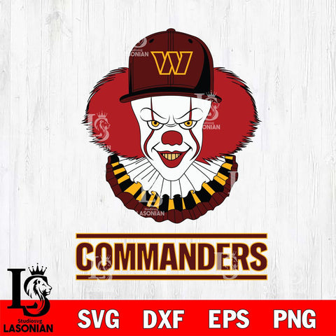 Washington Football Team Pennywise Horror Sport 4 Svg Eps Dxf Png File, NFL svg, Digital Download, Instant Download