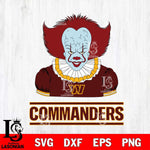 Washington Football Team Pennywise Horror Sport 5 Svg Eps Dxf Png File, NFL svg, Digital Download, Instant Download