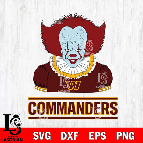 Washington Football Team Pennywise Horror Sport 5 Svg Eps Dxf Png File, NFL svg, Digital Download, Instant Download