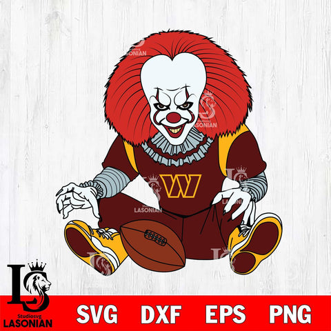 Washington Football Team Pennywise Horror Sport 6 Svg Eps Dxf Png File, NFL svg, Digital Download, Instant Download