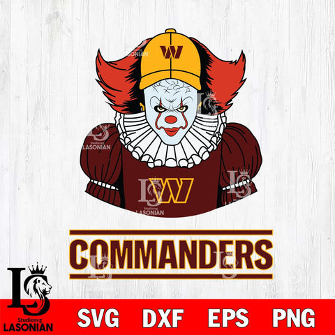 Washington Football Team Pennywise Horror Sport 7 Svg Eps Dxf Png File, NFL svg, Digital Download, Instant Download