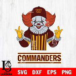 Washington Football Team Pennywise Horror Sport 8 Svg Eps Dxf Png File, NFL svg, Digital Download, Instant Download