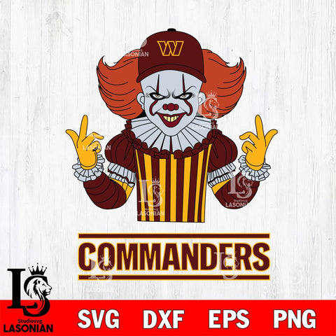 Washington Football Team Pennywise Horror Sport 8 Svg Eps Dxf Png File, NFL svg, Digital Download, Instant Download