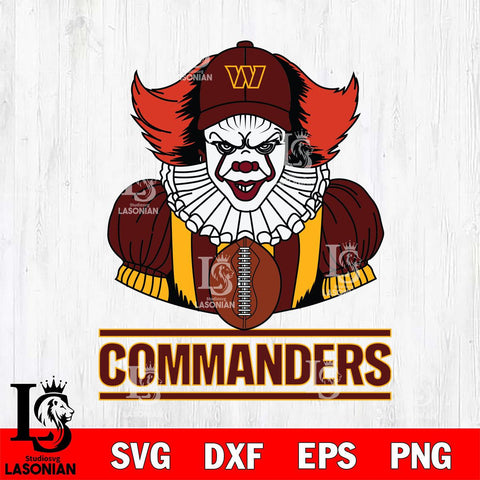 Washington Football Team Pennywise Horror Sport 9 Svg Eps Dxf Png File, NFL svg, Digital Download, Instant Download