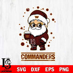 Washington Football Team Santa Claus Coffe Svg Eps Dxf Png File,NFL Svg Files,Digital Download,Sublimation,Instant Download