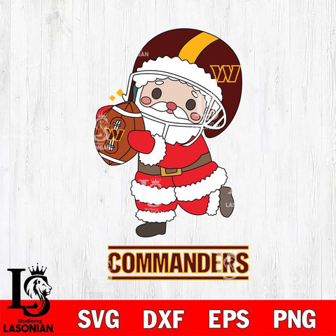 Washington Football Team Santa Claus Cute Svg Eps Dxf Png File,NFL Svg Files,Digital Download,Sublimation,Instant Download