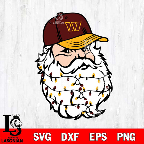 Washington Football Team Santa Claus Face Svg Eps Dxf Png File,NFL Svg Files,Digital Download,Sublimation,Instant Download