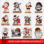 Washington Football Team Satan Claus Christmas NFL Bundle 12 Svg Eps Dxf Png File,NFL Svg Files,Digital Download,Sublimation,Instant Download